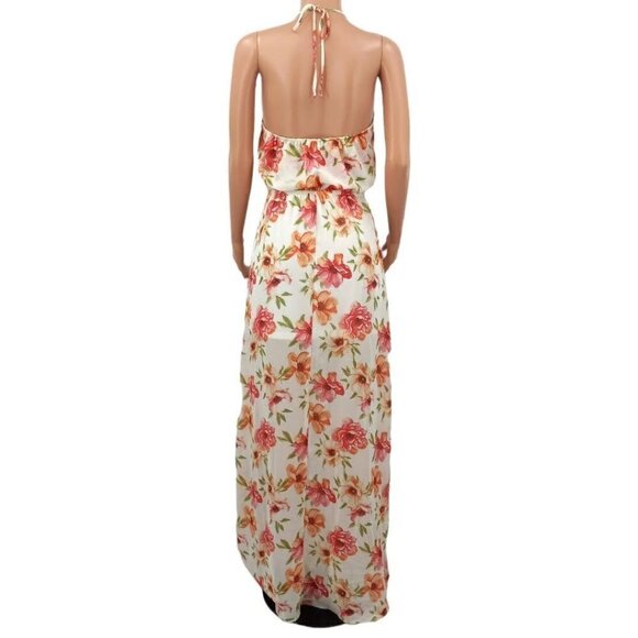 Show Me Your Mumu Heather Halter Maxi Dress In Pink Poppi Bridesmaids Floral S - Picture 4 of 12